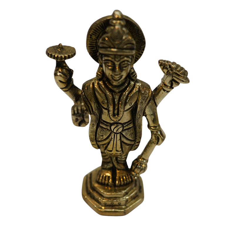 Brass Standing Vishnu Idol 339g