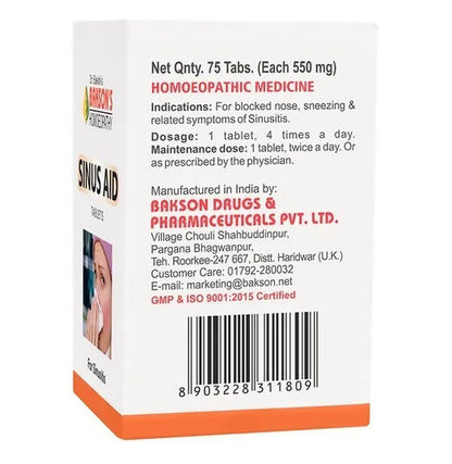 Bakson's Homeopathy Sinus Aid Tablets - PUSHMYCART