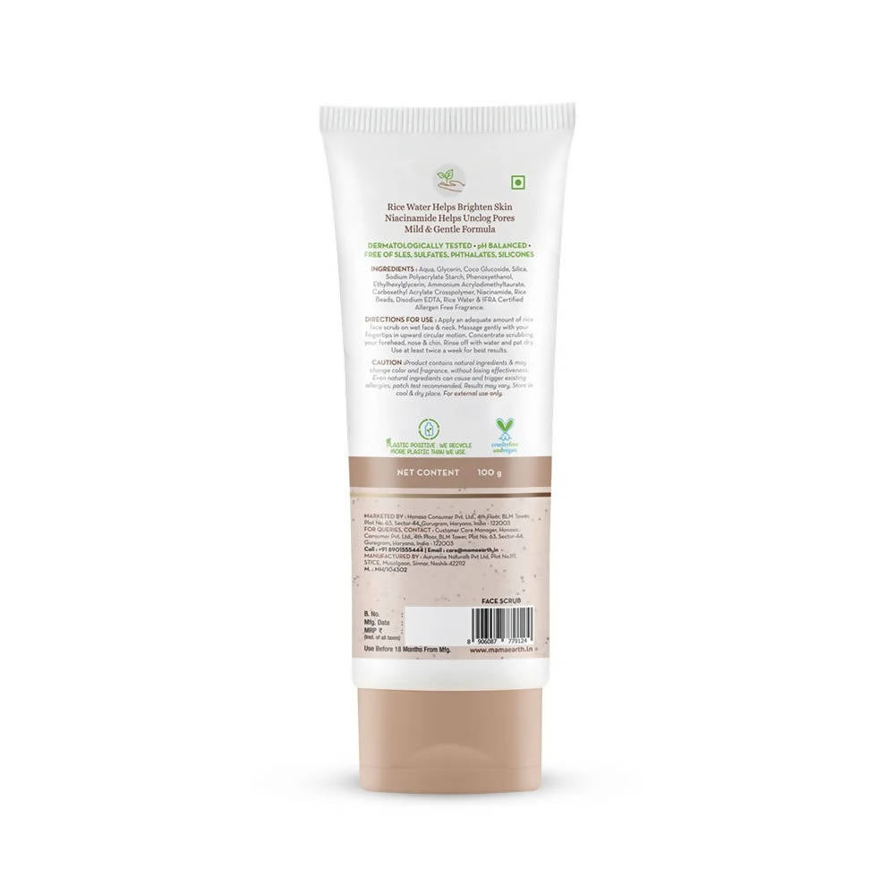 Mamaearth Rice Face Scrub With Rice Water and Niacinamide