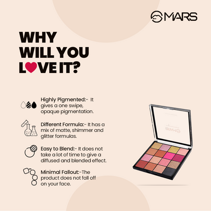 Mars 16 Color Eyeshadow Palette- Mesmereyes