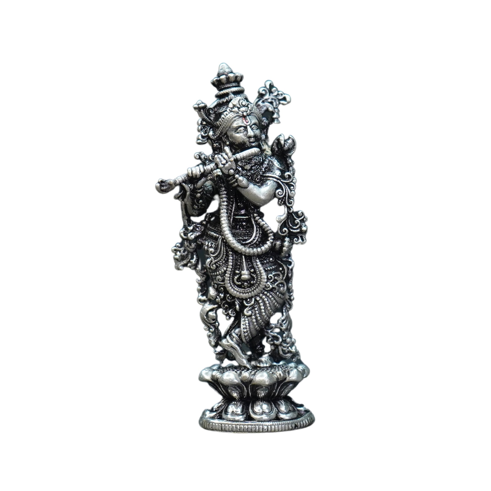 Mahita Collections Pure Silver Antique Krishna Standing 33.02G