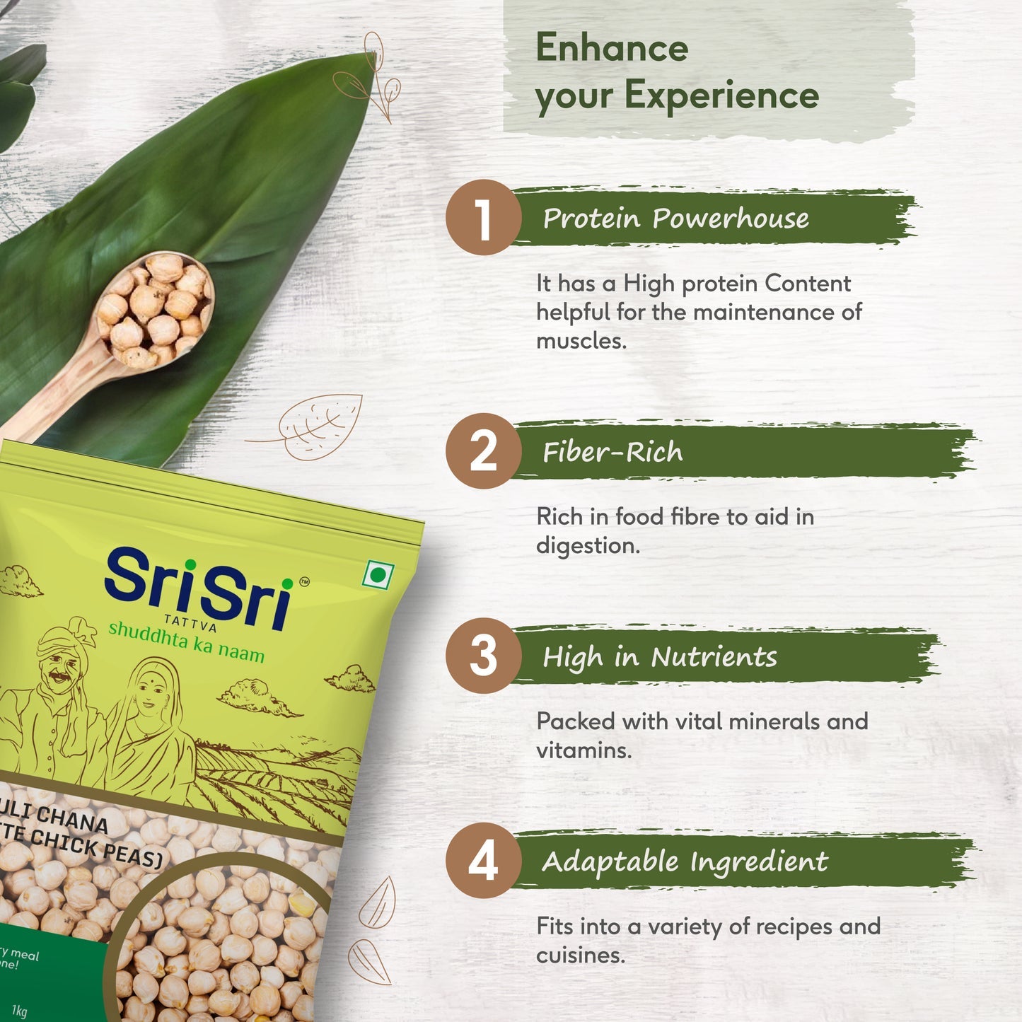 Sri Sri Tattva Kabuli Chana (White Chick Peas)