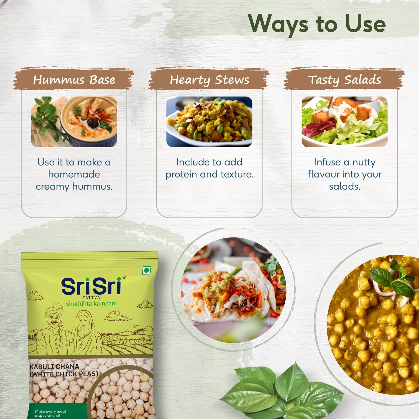 Sri Sri Tattva Kabuli Chana (White Chick Peas)
