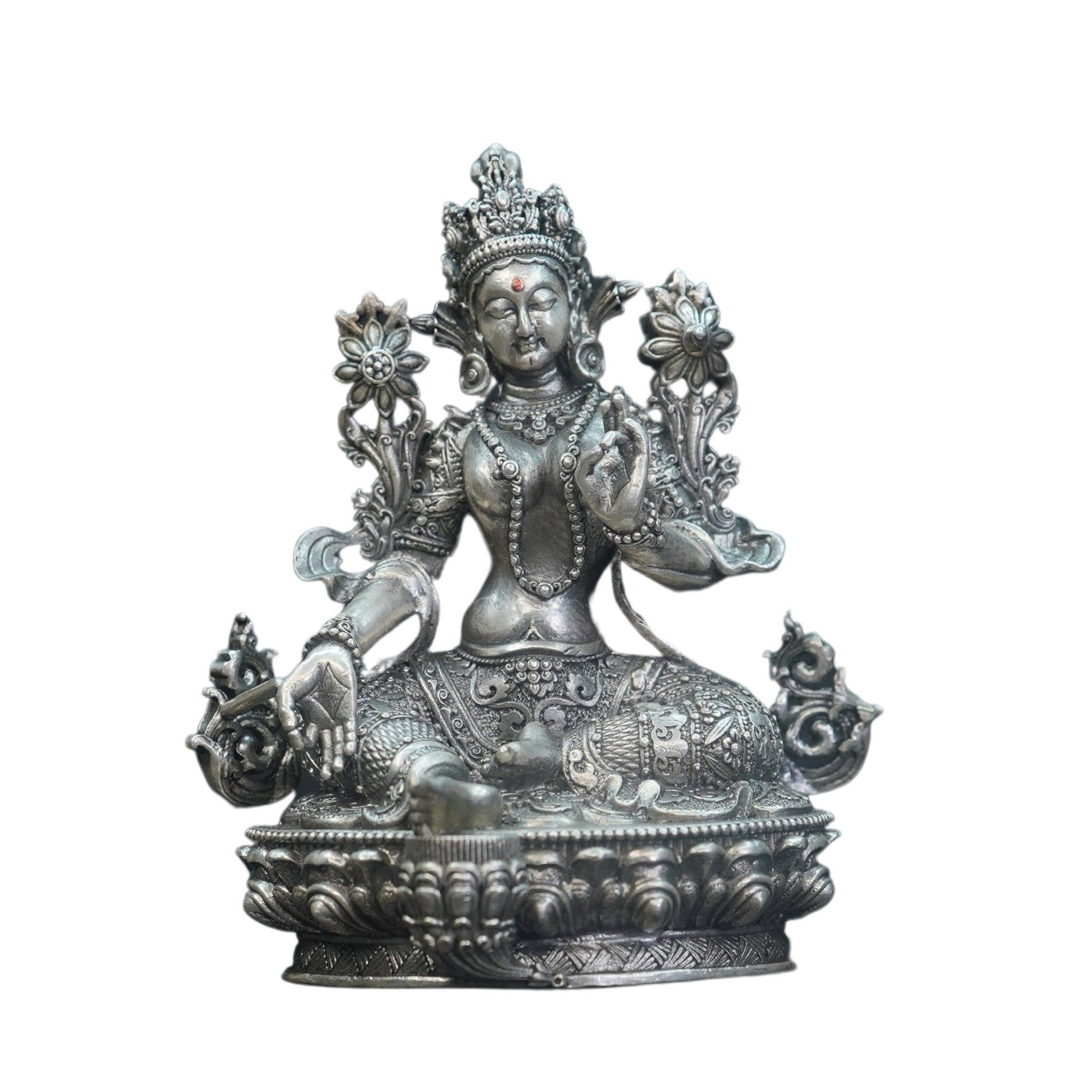 Mahita Collections Pure Silver Antique Nepali Laxshmi Idol Sitting 106.20G