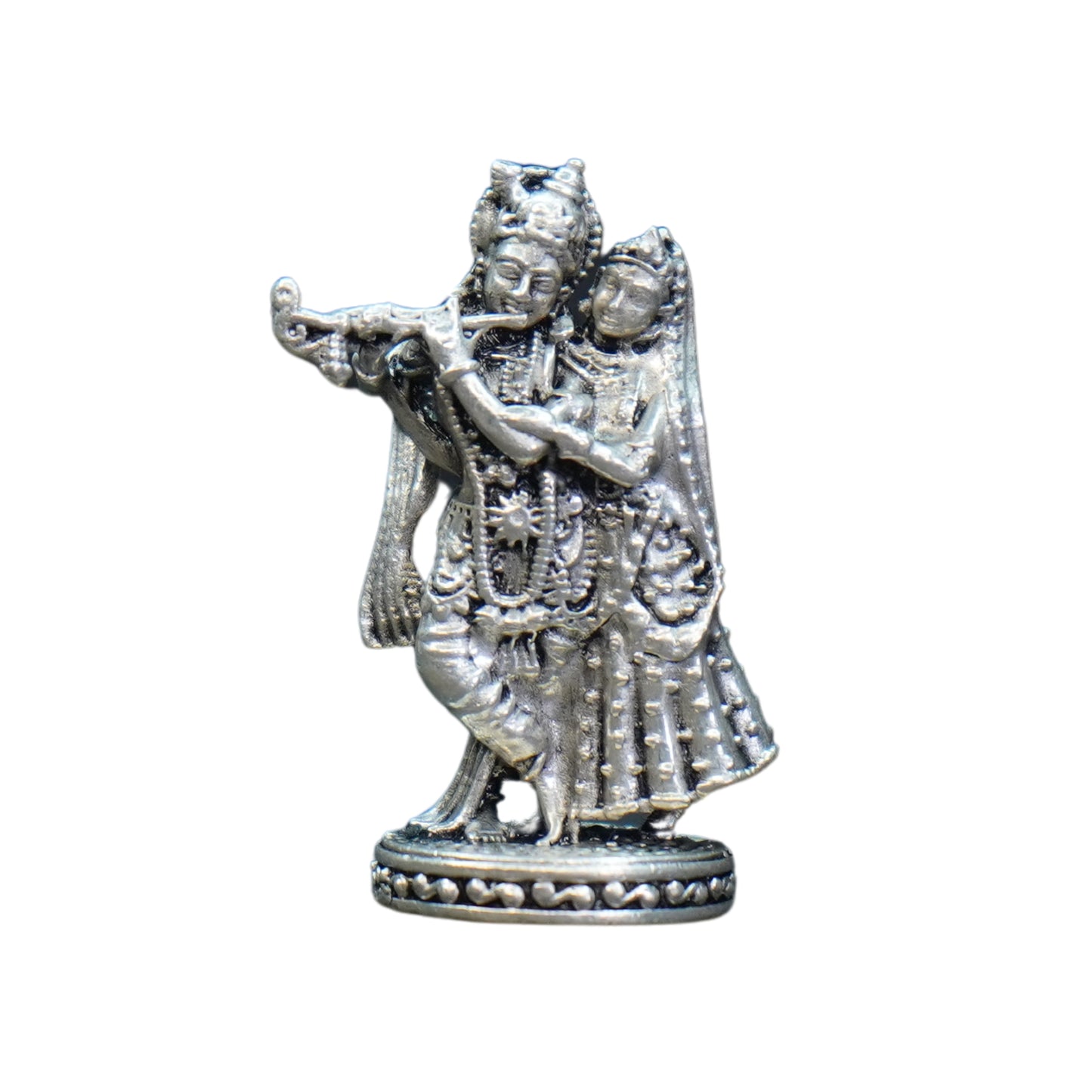 Mahita Collections Pure Silver Antique Radha Krishna Standing 22.02G