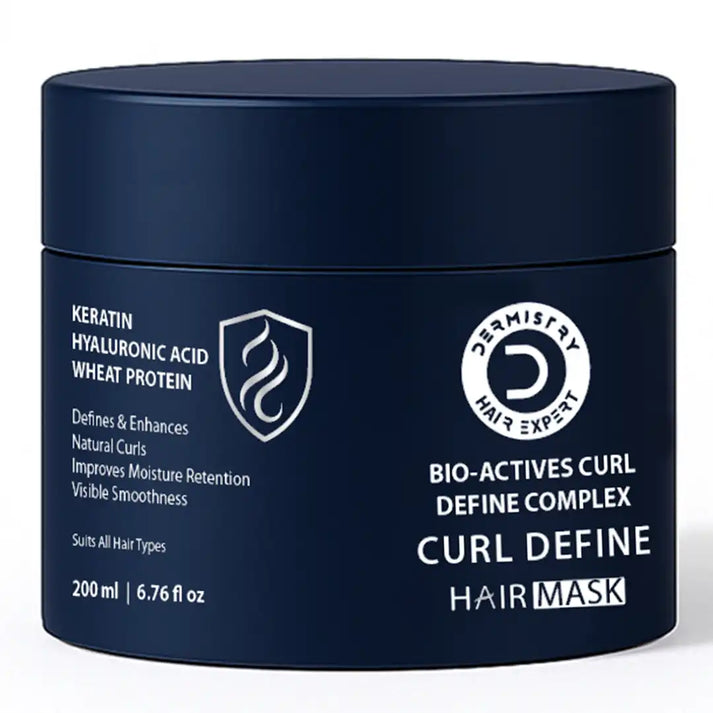 Dermistry Curl Define Hair Mask | Keratin, Hyaluronic & Wheat Protein