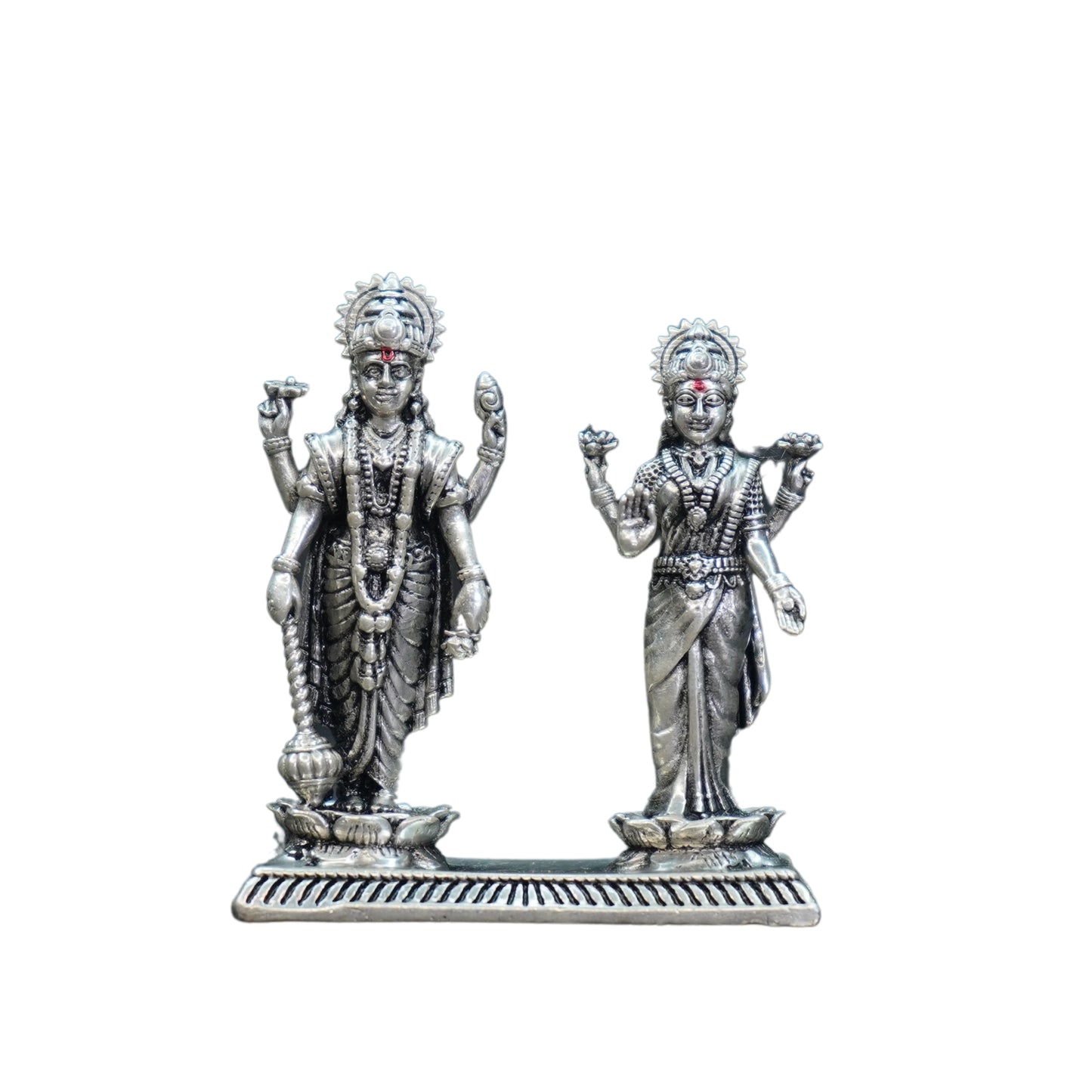 Mahita Collections Pure Silver Antique Laxmi Neryan Standing 63.60G