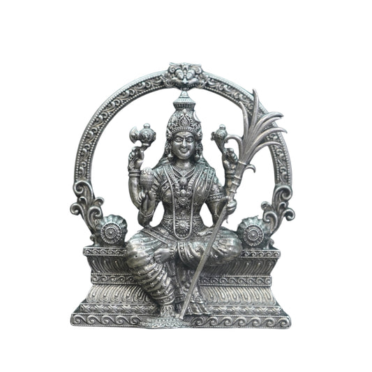 Mahita Collections Pure Silver Antique Lalitha Devi Sitting With Frame 127G