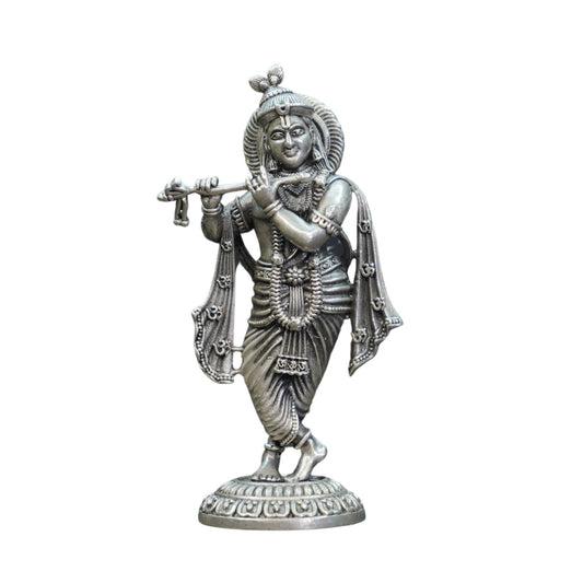 Mahita Collections Pure Silver Antique Krishna Standing 36.40G