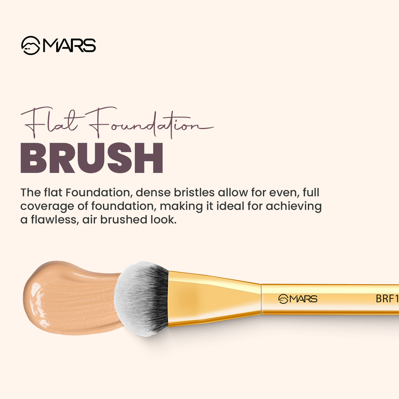 Mars Artist's Arsenal Brush | Flat Foundation Brush