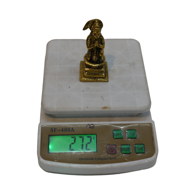 Brass Hanuman Ji Idol in Sitting Posture 272g
