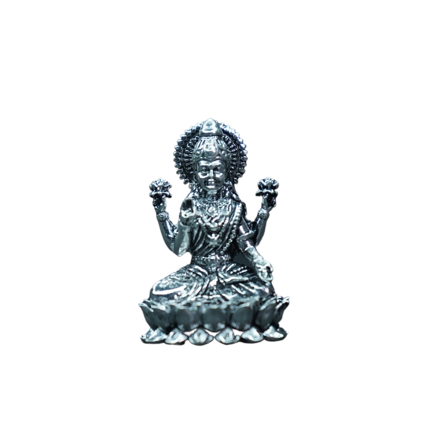 Mahita Collections Pure Silver Antique Sotus Laxmi 20.42g