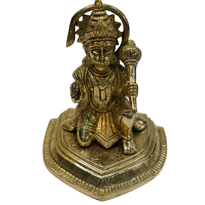 Brass Sitting Hanuman Ji Idol 1933g