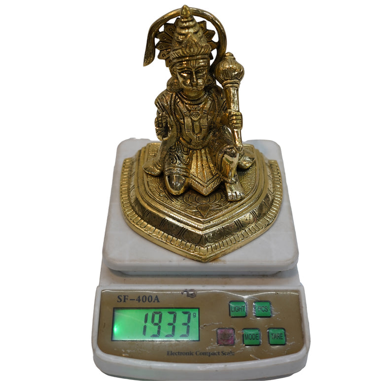 Brass Sitting Hanuman Ji Idol 1933g