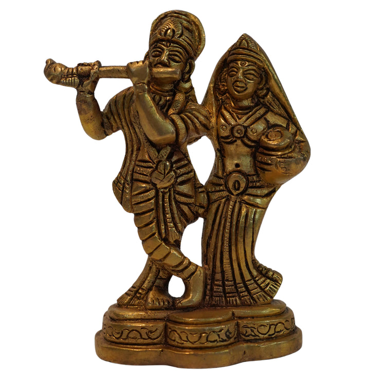 Brass Mini Radha Krishna Decorative Murti 417g