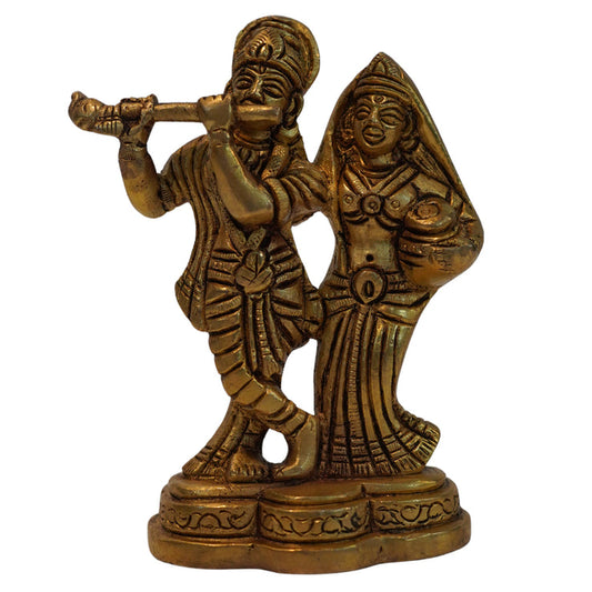 Brass Mini Radha Krishna Decorative Murti 417g