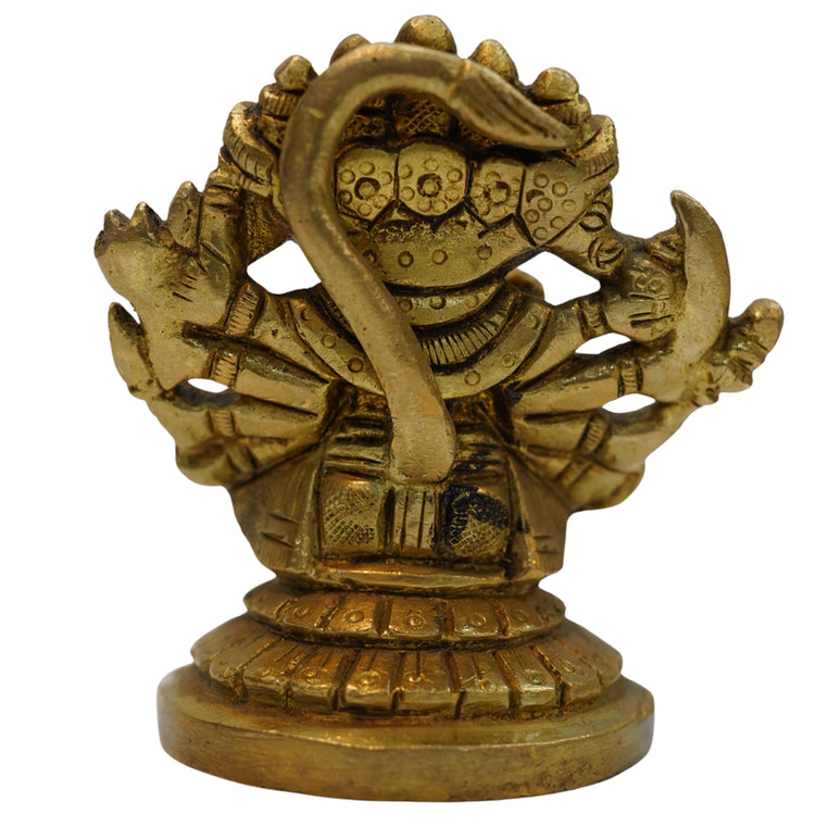 Brass Panchmukhi Hanuman Bajrangbali Idol 434g