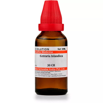Dr Willmar Schwabe India Cetraria Islandica Dilution