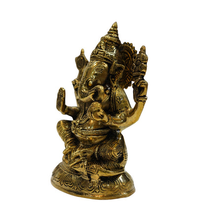 Brass Ganpati Idol for Home 1763g