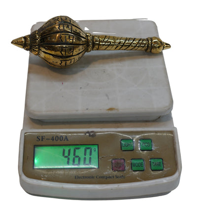 Brass Ram Engraved Hanuman Gada 460g