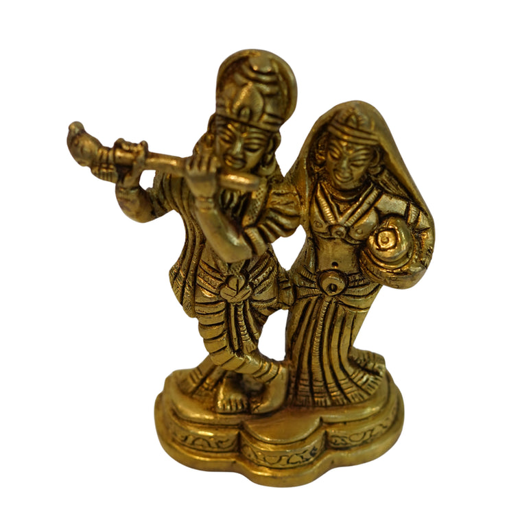 Brass Mini Radha Krishna Decorative Murti 417g