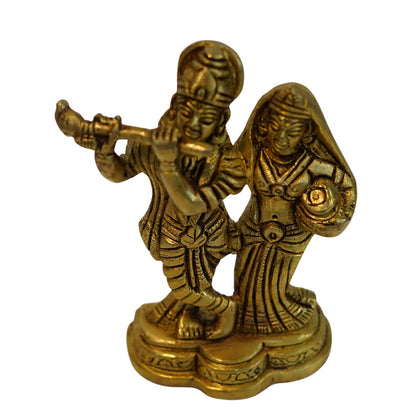 Brass Mini Radha Krishna Decorative Murti 417g