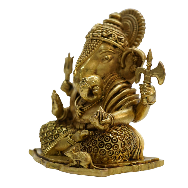 Handcrafted Brass Ganesh Idol 625g