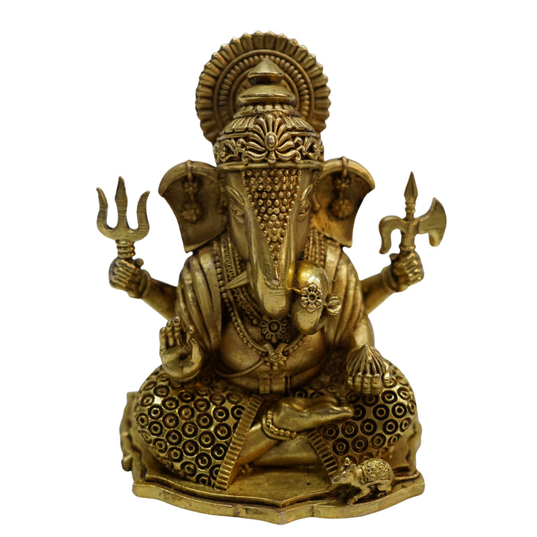 Handcrafted Brass Ganesh Idol 625g