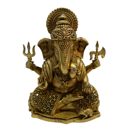 Handcrafted Brass Ganesh Idol 625g