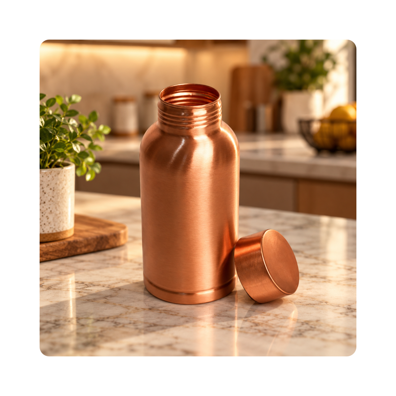 Mahita Collections Pure Copper Plain Bottle 500 ml