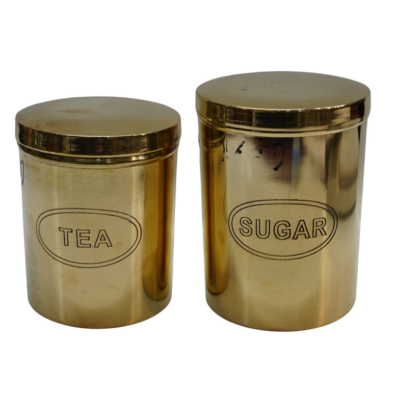 Handcrafted Pure Brass Container Box (Pack of 2) 670g