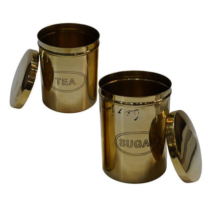 Handcrafted Pure Brass Container Box (Pack of 2) 670g