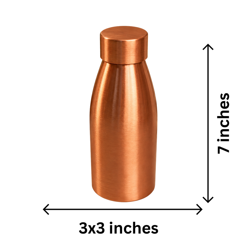 Mahita Collections Pure Copper Plain Drinking Bottle 500 ml