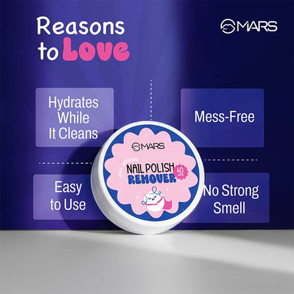 Mars Miss Wipe out| Acetone-Free Nail Polish Remover Wipes