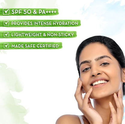 Mamaearth SPF 50 HydraGel Indian Sunscreen 50g - PUSHMYCART
