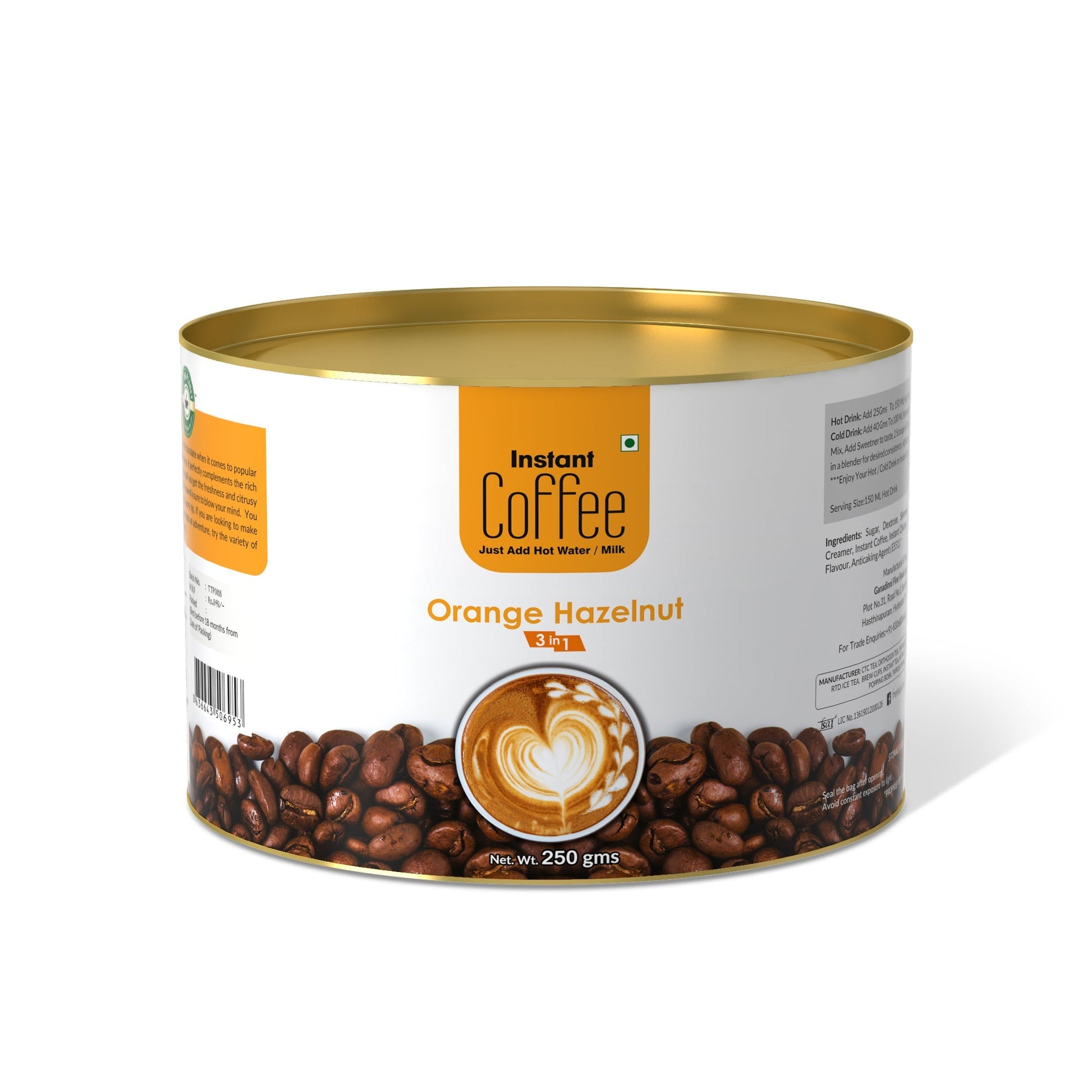 The Tea Planet Orange Hazelnut Coffee Premix (3 in 1)