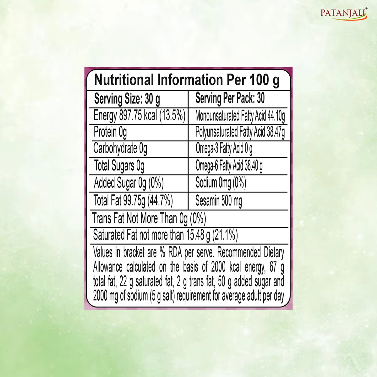 Patanjali Sesame Oil (B)
