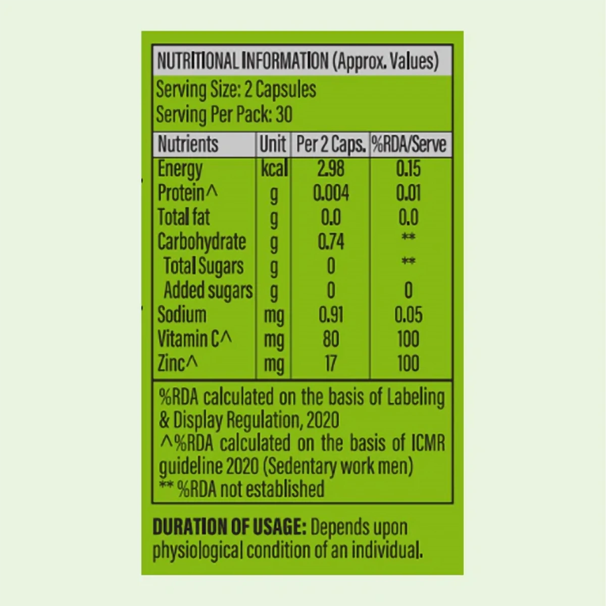 Combo Patanjali Nutrela Vitamin C + Zinc