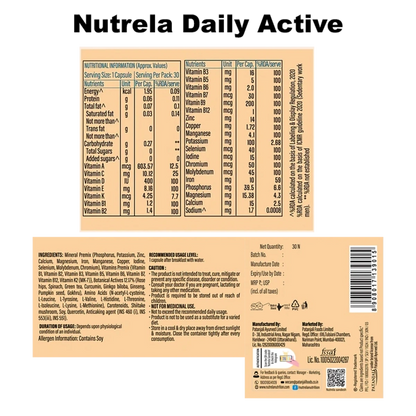 Combo Patanjali Nutrela Daily Active + Omega 3 Softgel Capsule