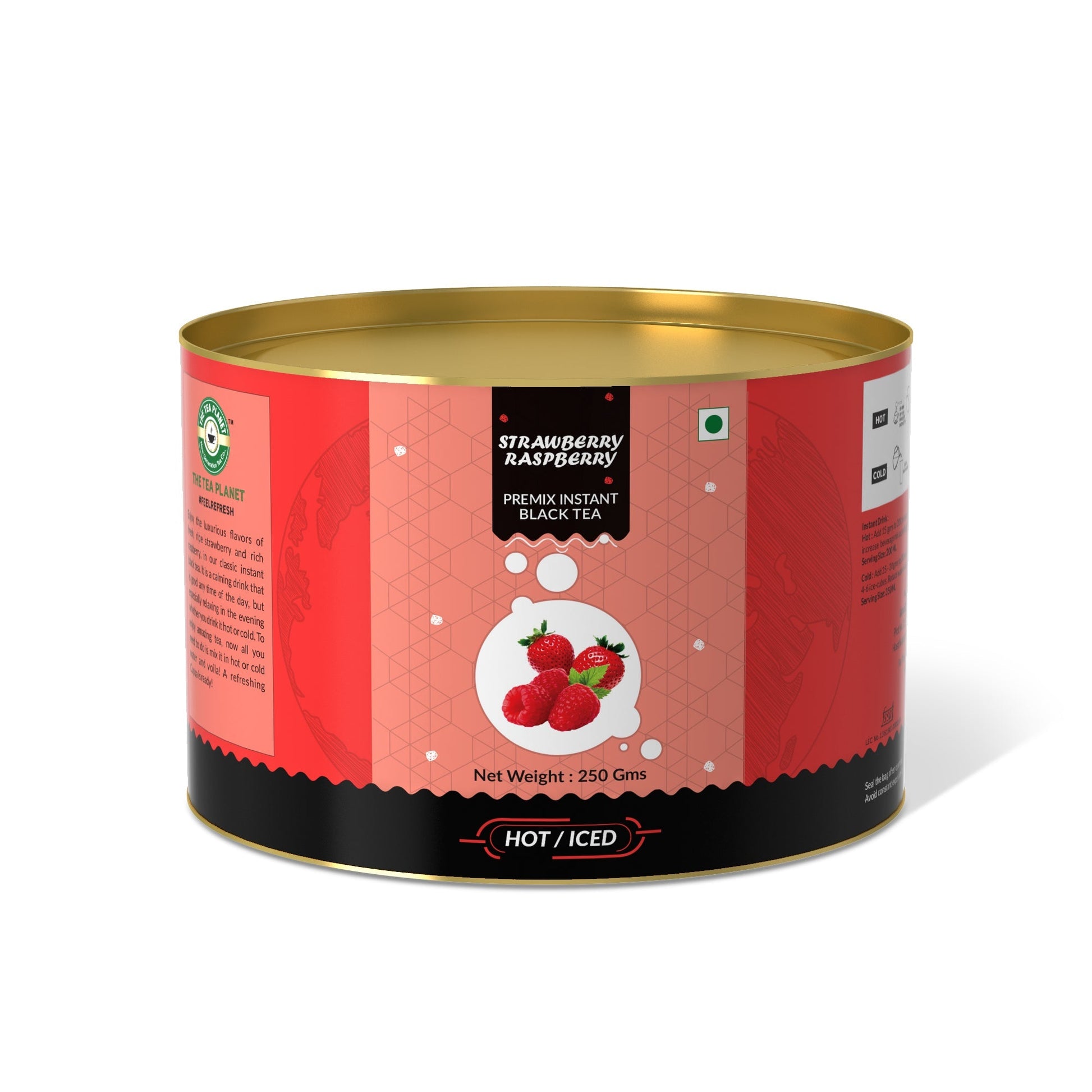 The Tea Planet Strawberry & Rasberry Flavoured Instant Black Tea