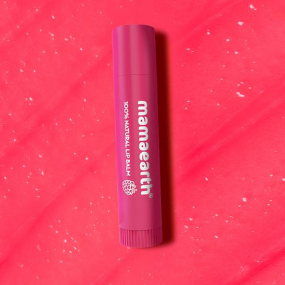 Mamaearth Vitamin E and Raspberry Tinted 100% Natural Lip Balm