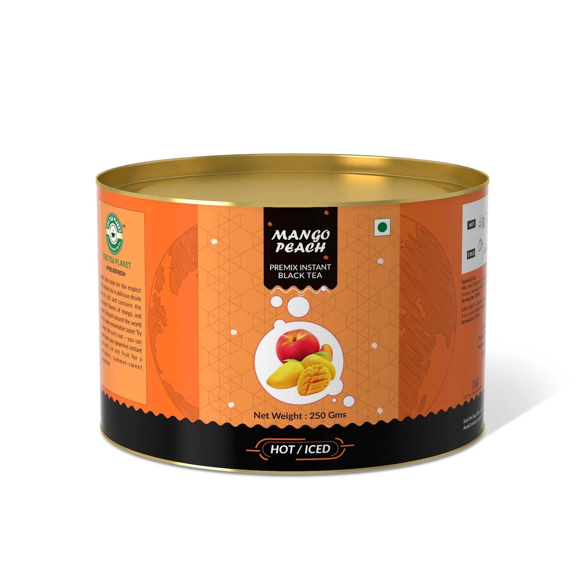 The Tea Planet Mango & Peach Flavoured Instant Black Tea