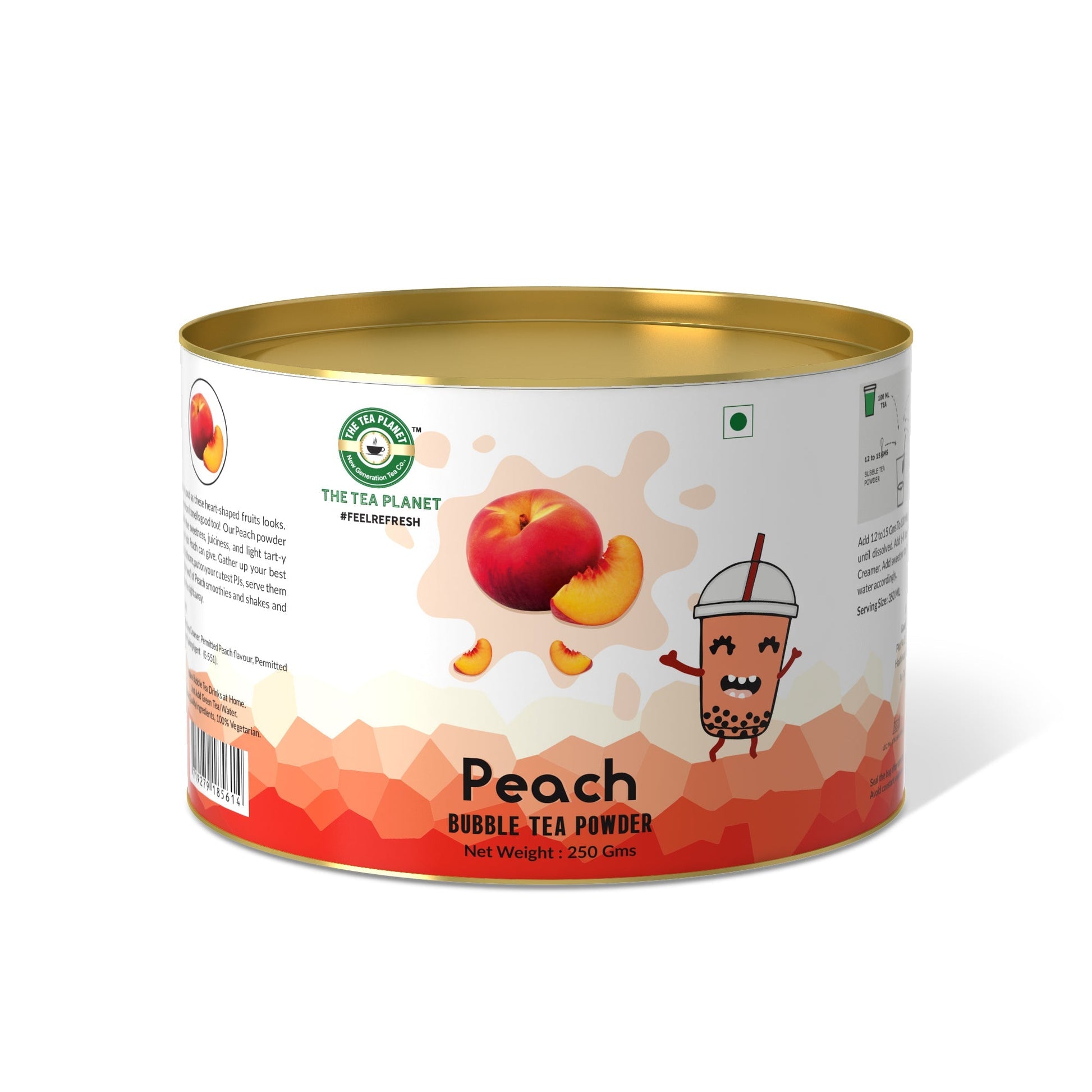 The Tea Planet Peach Bubble Tea Premix