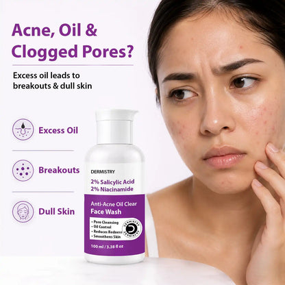 Dermistry Anti-Acne Face Wash for Clear | Healthy Skin