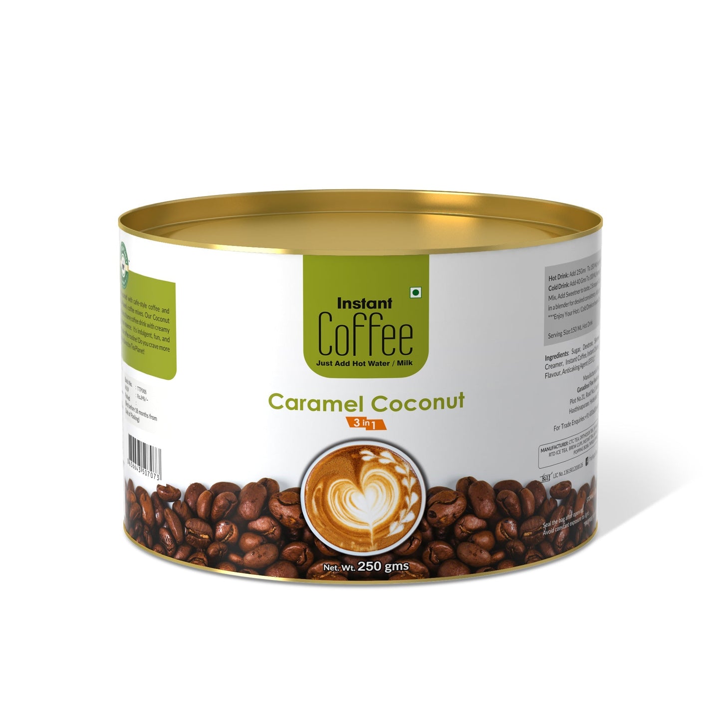 The Tea Planet Caramel Coconut Coffee Premix (3 in 1)