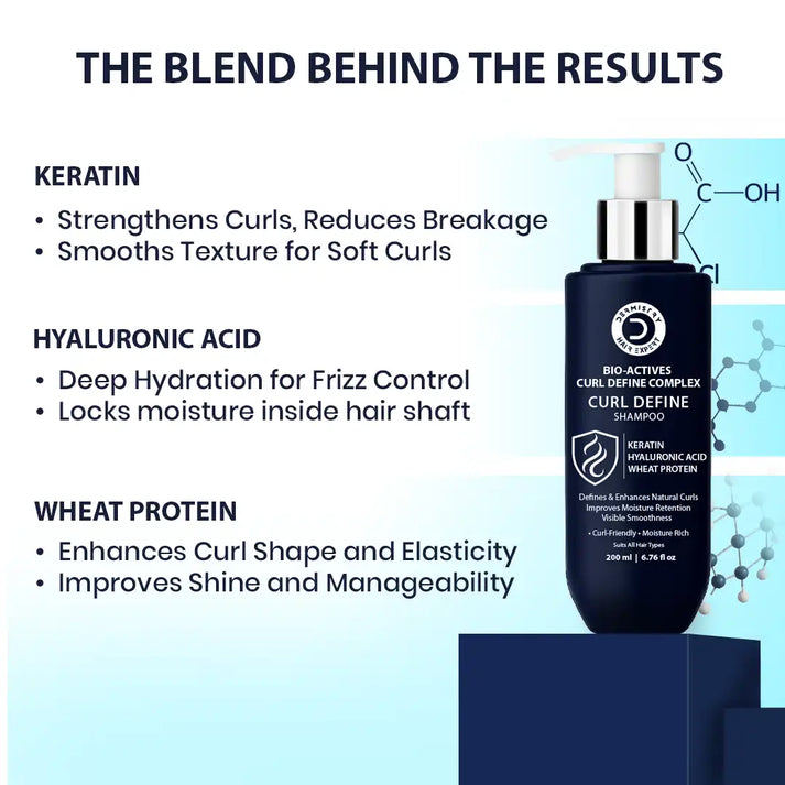 Dermistry Curl Define Shampoo for Natural Curls | Keratin | Dermistry