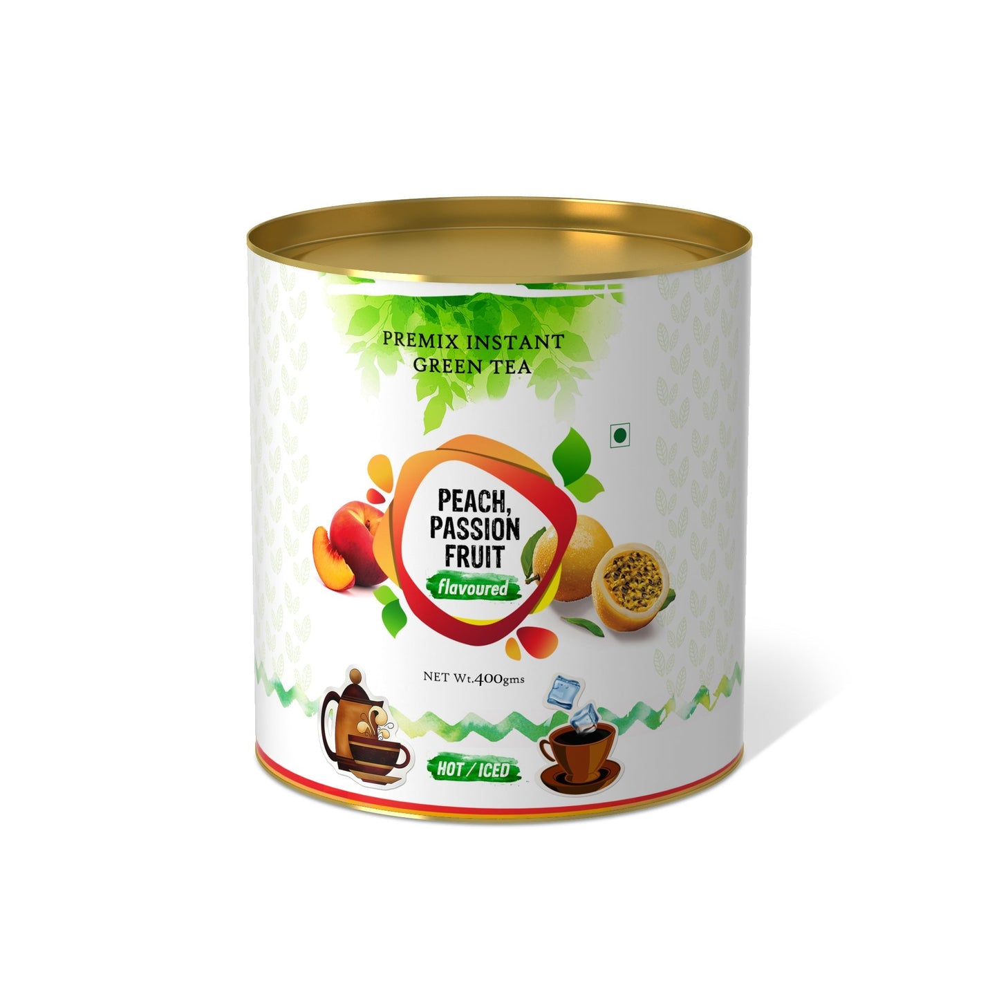 The Tea Planet Peach & Passion Fruit Flavoured Instant Green Tea