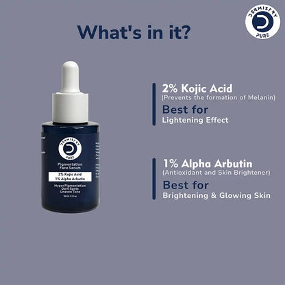 Dermistry 2% Kojic Acid & 1% Alpha Arbutin Serum for Dark Spot