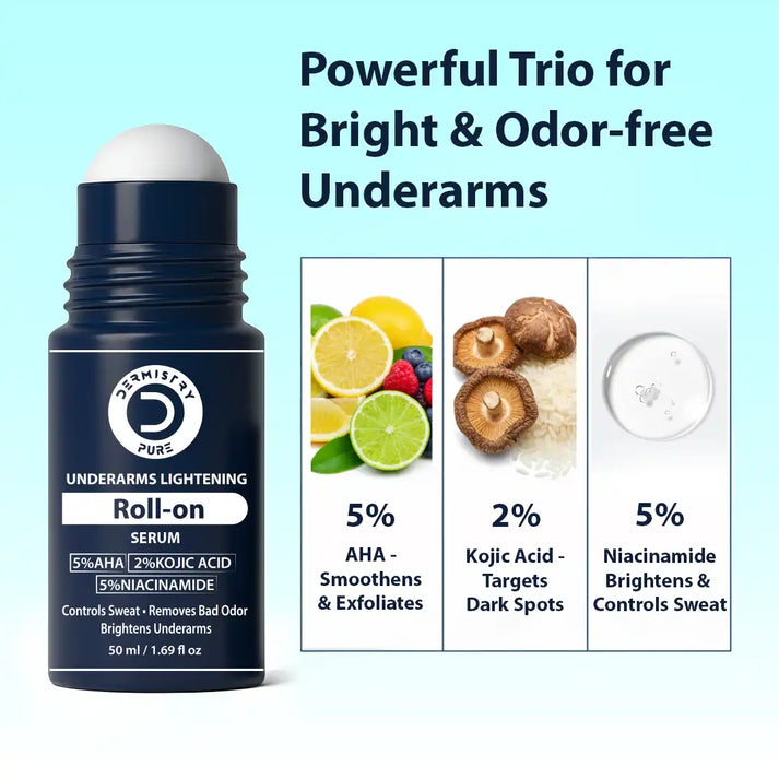 Dermistry Underarm Lightening Roll On For Dark Underarms 