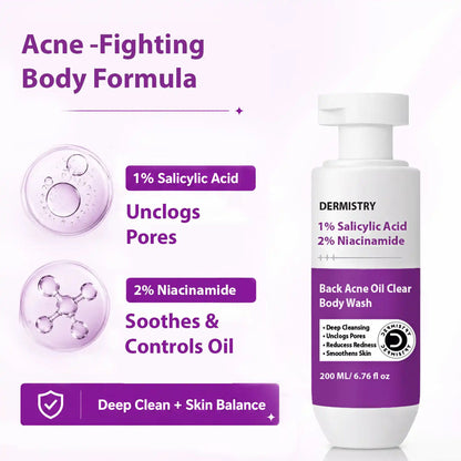 Dermistry Acne Control Body Wash for Clear | Healthy Skin
